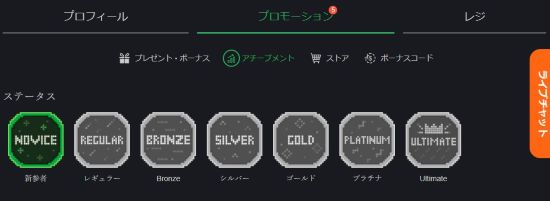 ボンズカジノ VIPステータス 確認方法