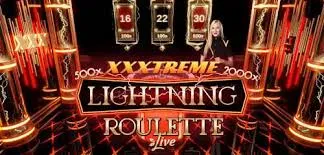 XXXtreme Lightning Roulette プレイ画面